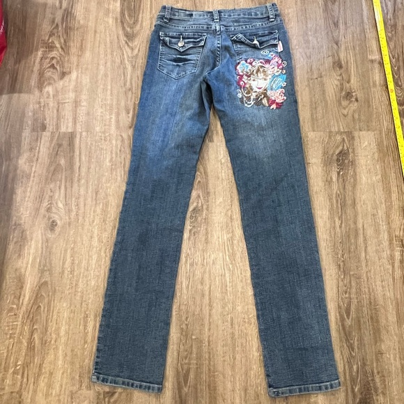 Y2K True Religion Skinny Jeans with Detailed Pocket Embroidery - Picture 3 of 12